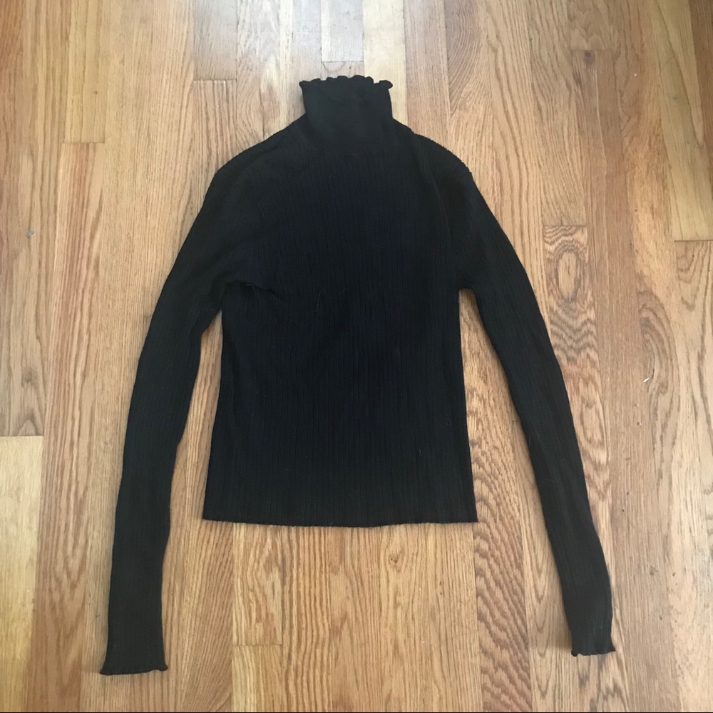 zara black turtleneck sweater